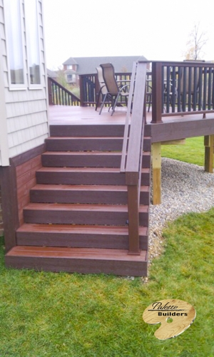 Washington Township MI Deck Builder Trex Composite Fire Pit Stairway