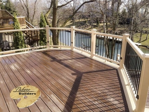 Lake Orion MI Deck Builder Trex Composite Rope Swing Multi Level LED Lighting