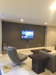 Brandon Twp MI Finished Basements Custom Entertainment Center