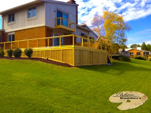 Commerce MI Deck Builder Cedar Wood Deck Lattice Skirting