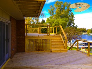 Commerce MI Deck Builder Cedar Wood Deck Multi Level Glass Rail