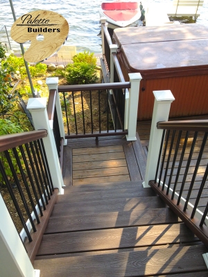 Lake Orion MI Deck Builder Trex Composite Dock Radius Rail